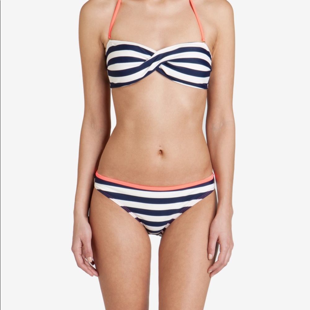 NWT TED BAKER NAVY WHITE STRIPE BIKINI BITTOM